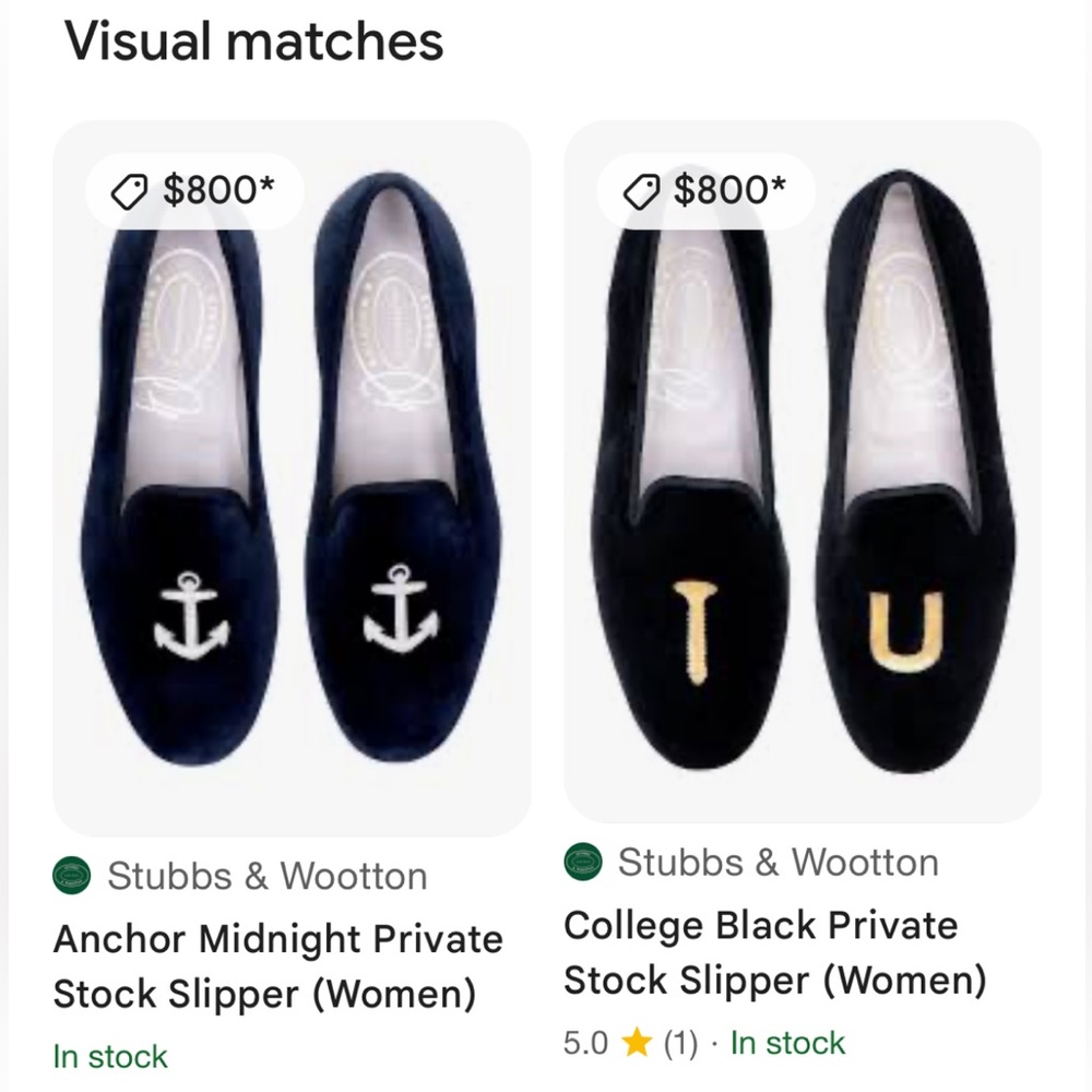 Stubbs & Wootton Black and Blue Women's Loafers - Picture 8 of 8